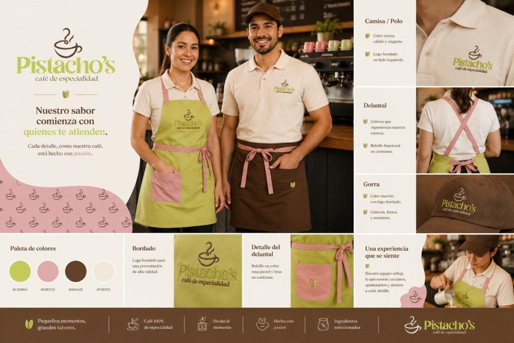 Proyectos de Branding identidad Pistacho Cafe 3